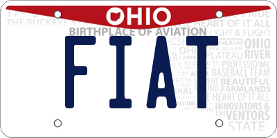 OH license plate FIAT