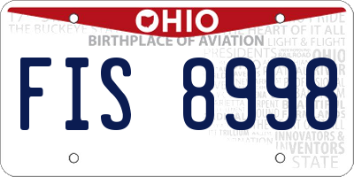 OH license plate FIS8998