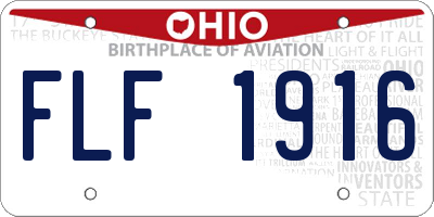 OH license plate FLF1916