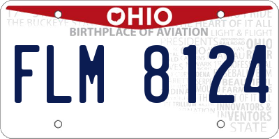 OH license plate FLM8124