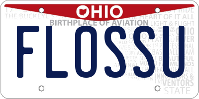 OH license plate FLOSSU