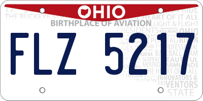 OH license plate FLZ5217