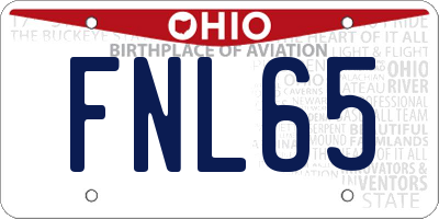 OH license plate FNL65