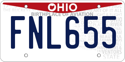 OH license plate FNL655