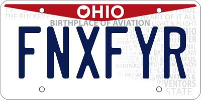 OH license plate FNXFYR