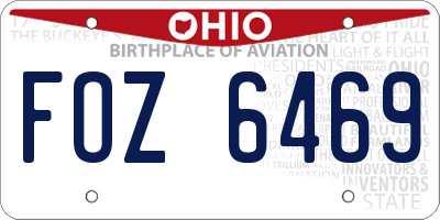 OH license plate FOZ6469