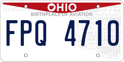 OH license plate FPQ4710