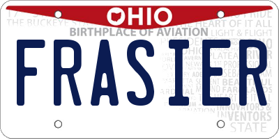 OH license plate FRASIER