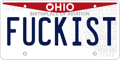 OH license plate FUCKIST