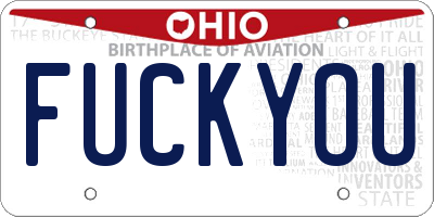 OH license plate FUCKYOU