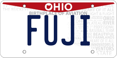 OH license plate FUJI