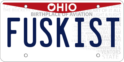 OH license plate FUSKIST