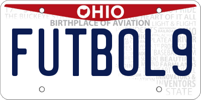 OH license plate FUTBOL9