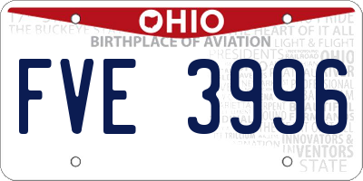 OH license plate FVE3996