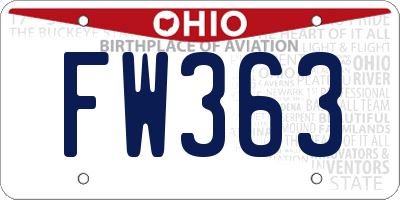 OH license plate FW363