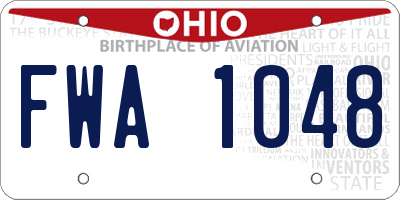 OH license plate FWA1048