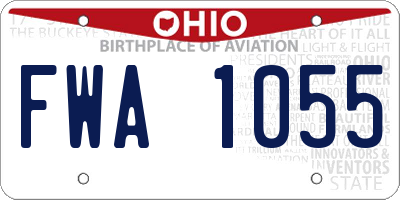 OH license plate FWA1055