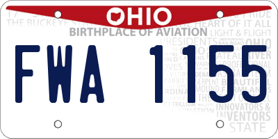 OH license plate FWA1155