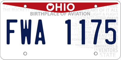 OH license plate FWA1175