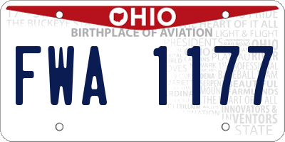 OH license plate FWA1177