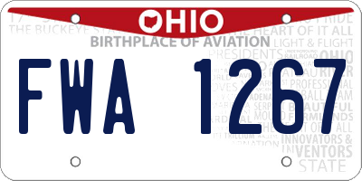 OH license plate FWA1267