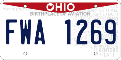 OH license plate FWA1269