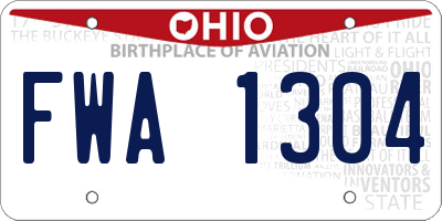 OH license plate FWA1304