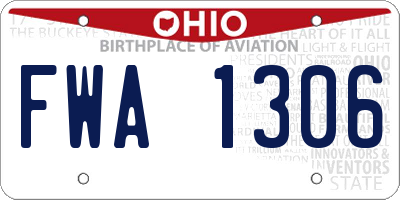 OH license plate FWA1306