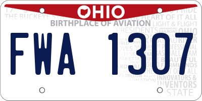 OH license plate FWA1307