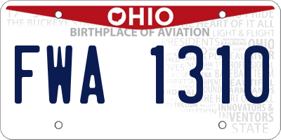 OH license plate FWA1310