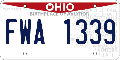 OH license plate FWA1339