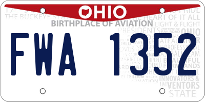 OH license plate FWA1352