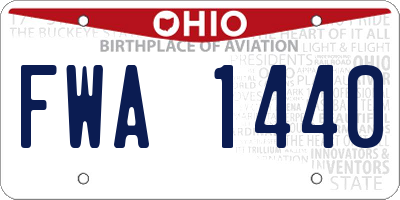OH license plate FWA1440