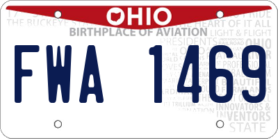 OH license plate FWA1469