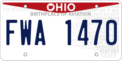 OH license plate FWA1470