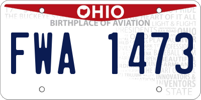 OH license plate FWA1473