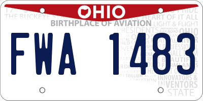 OH license plate FWA1483