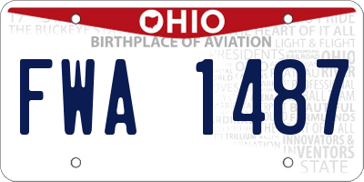 OH license plate FWA1487