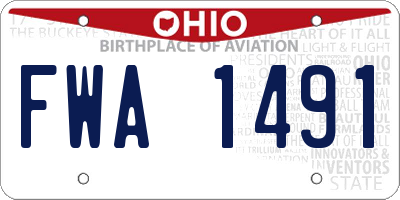 OH license plate FWA1491