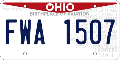 OH license plate FWA1507