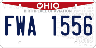 OH license plate FWA1556