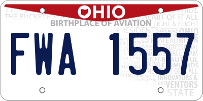 OH license plate FWA1557