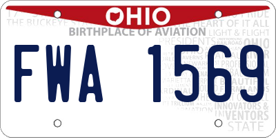 OH license plate FWA1569