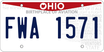 OH license plate FWA1571