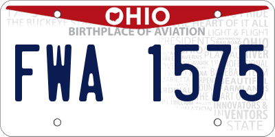 OH license plate FWA1575