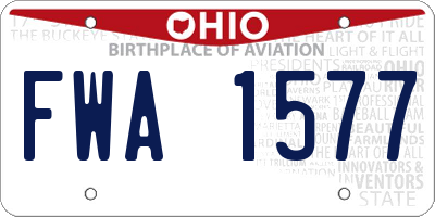 OH license plate FWA1577