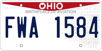 OH license plate FWA1584