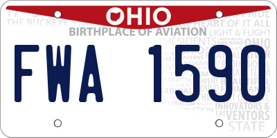 OH license plate FWA1590