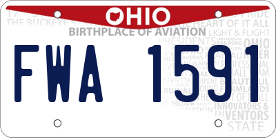 OH license plate FWA1591