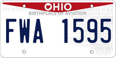 OH license plate FWA1595